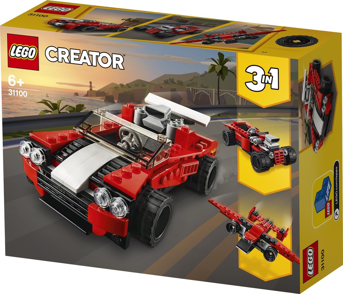 31100 LEGO® Creator Sportinis automobilis, 134 d. цена и информация | Konstruktoriai ir kaladėlės | pigu.lt