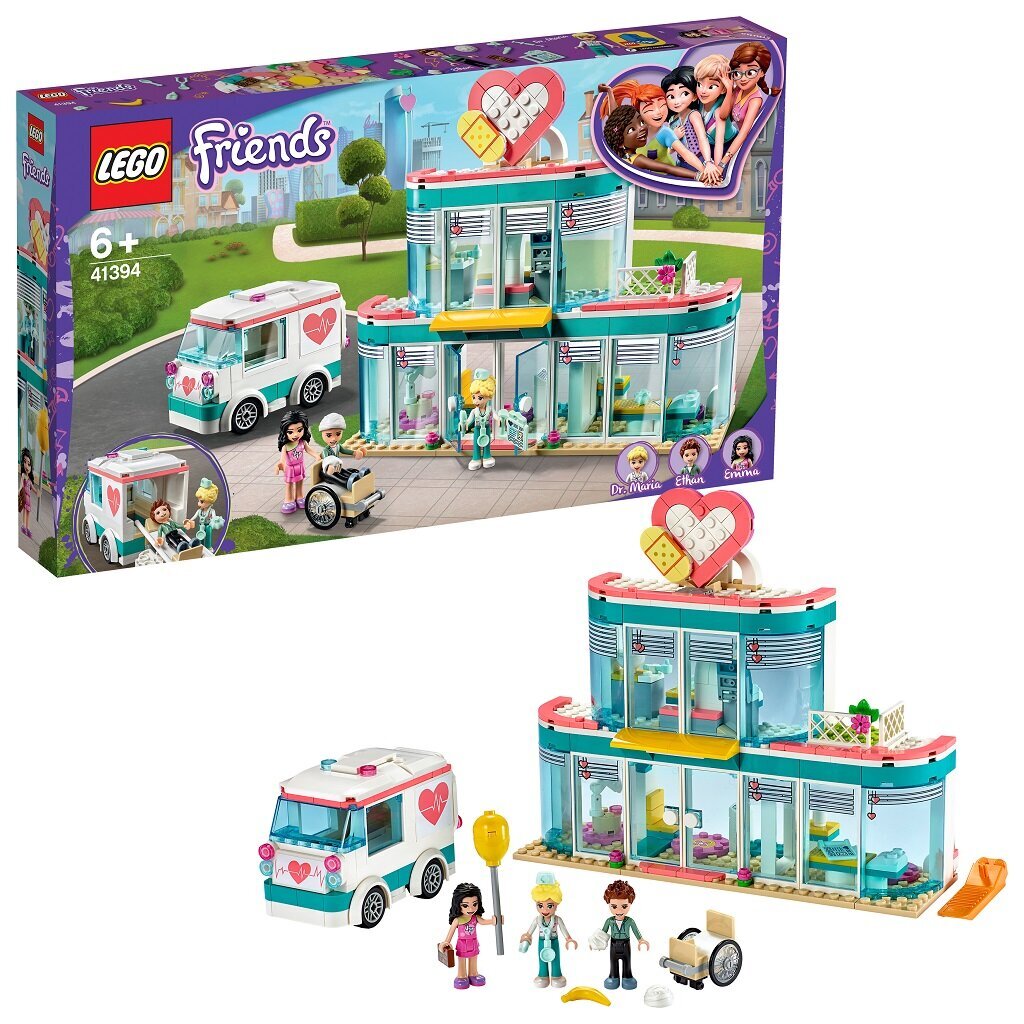 41394 LEGO® Friends Hartleiko miesto ligoninė цена и информация | Konstruktoriai ir kaladėlės | pigu.lt