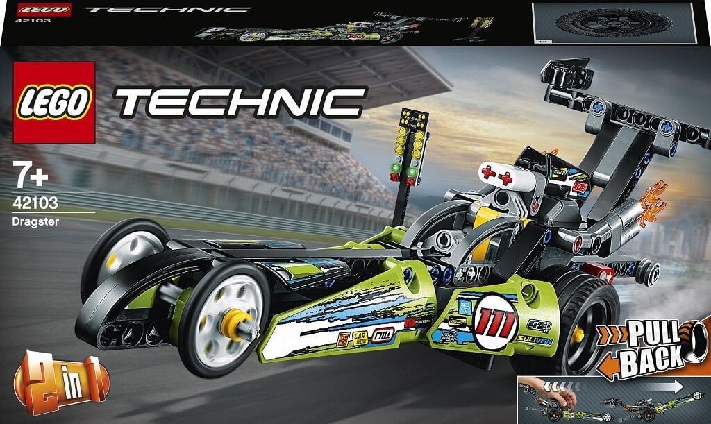 42103 LEGO® Technic Traukos lenktynių automobilis цена и информация | Konstruktoriai ir kaladėlės | pigu.lt