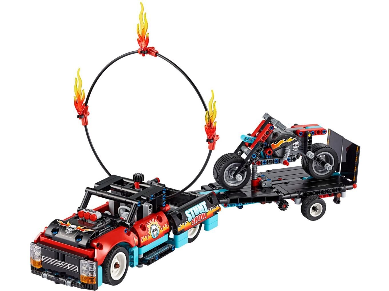 42106 LEGO® Technic Kaskadininkų pasirodymo sunkvežimis ir motociklas цена и информация | Konstruktoriai ir kaladėlės | pigu.lt