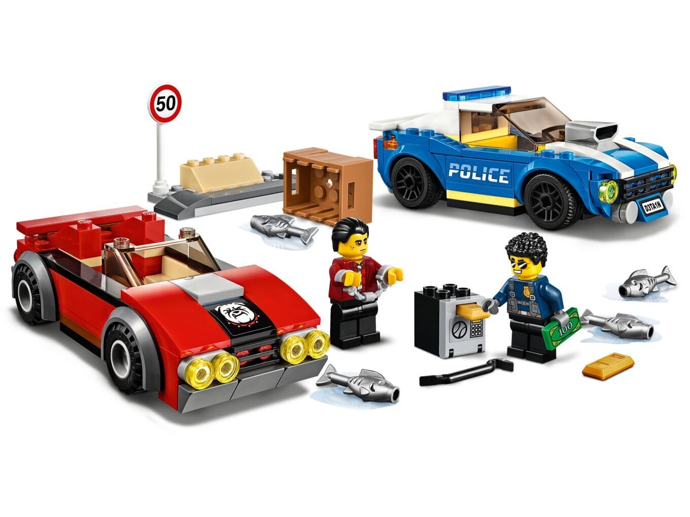 60242 LEGO® City Policijos sulaikymas greitkelyje kaina ir informacija | Konstruktoriai ir kaladėlės | pigu.lt