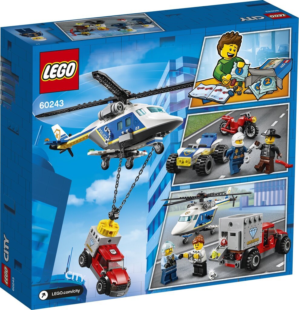 60243 LEGO® City Persekiojimas policijos sraigtasparniu kaina ir informacija | Konstruktoriai ir kaladėlės | pigu.lt