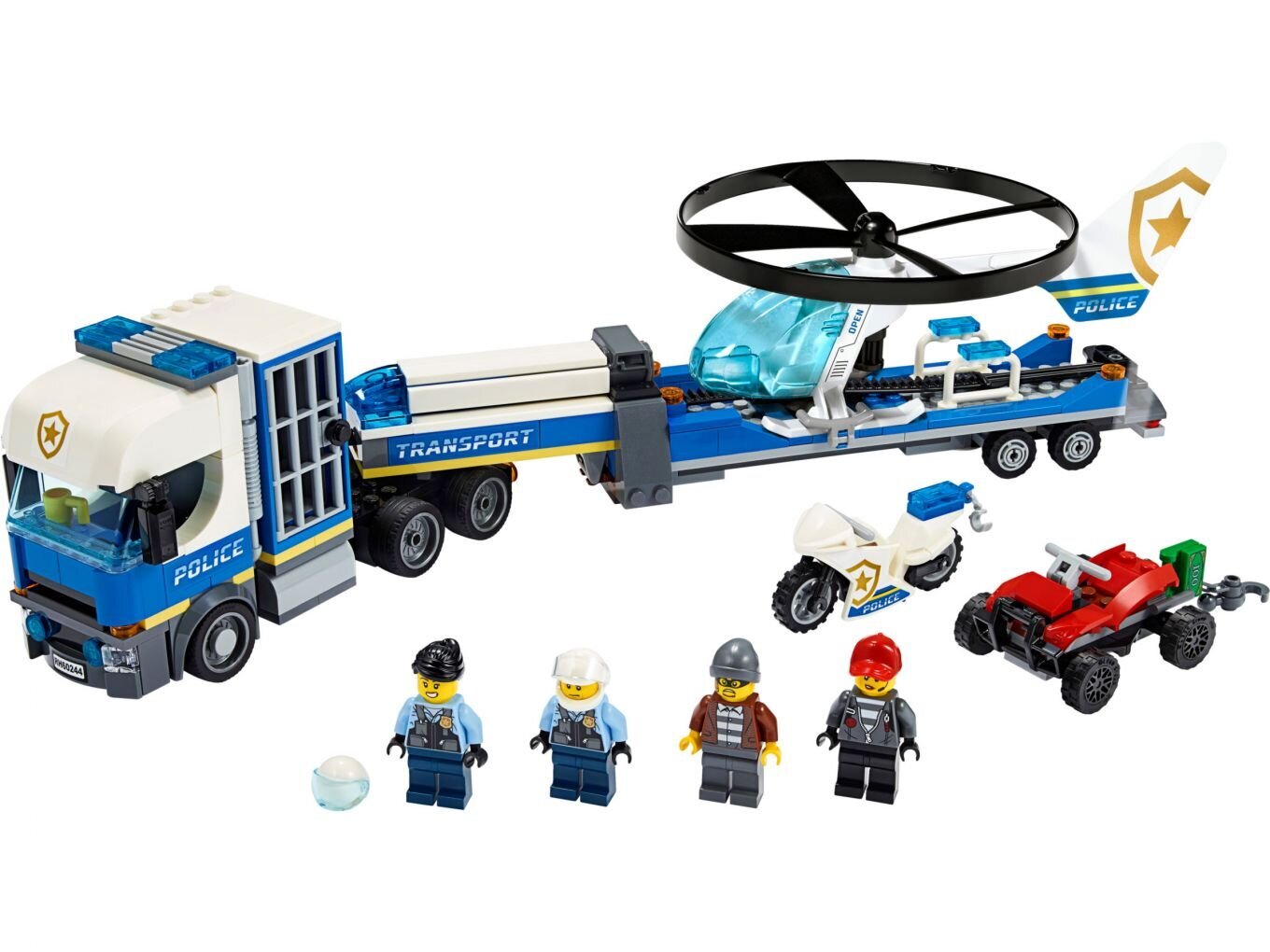 60244 LEGO® City Policijos transporto sraigtasparnis kaina ir informacija | Konstruktoriai ir kaladėlės | pigu.lt