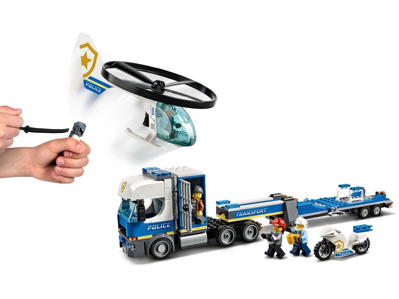 60244 LEGO® City Policijos transporto sraigtasparnis kaina ir informacija | Konstruktoriai ir kaladėlės | pigu.lt