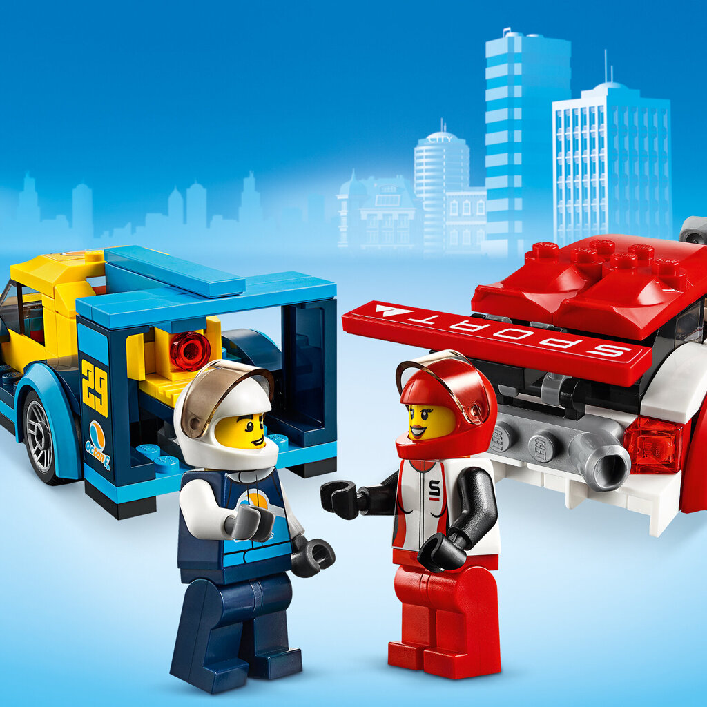 60256 LEGO® City Lenktyniniai automobiliai kaina ir informacija | Konstruktoriai ir kaladėlės | pigu.lt