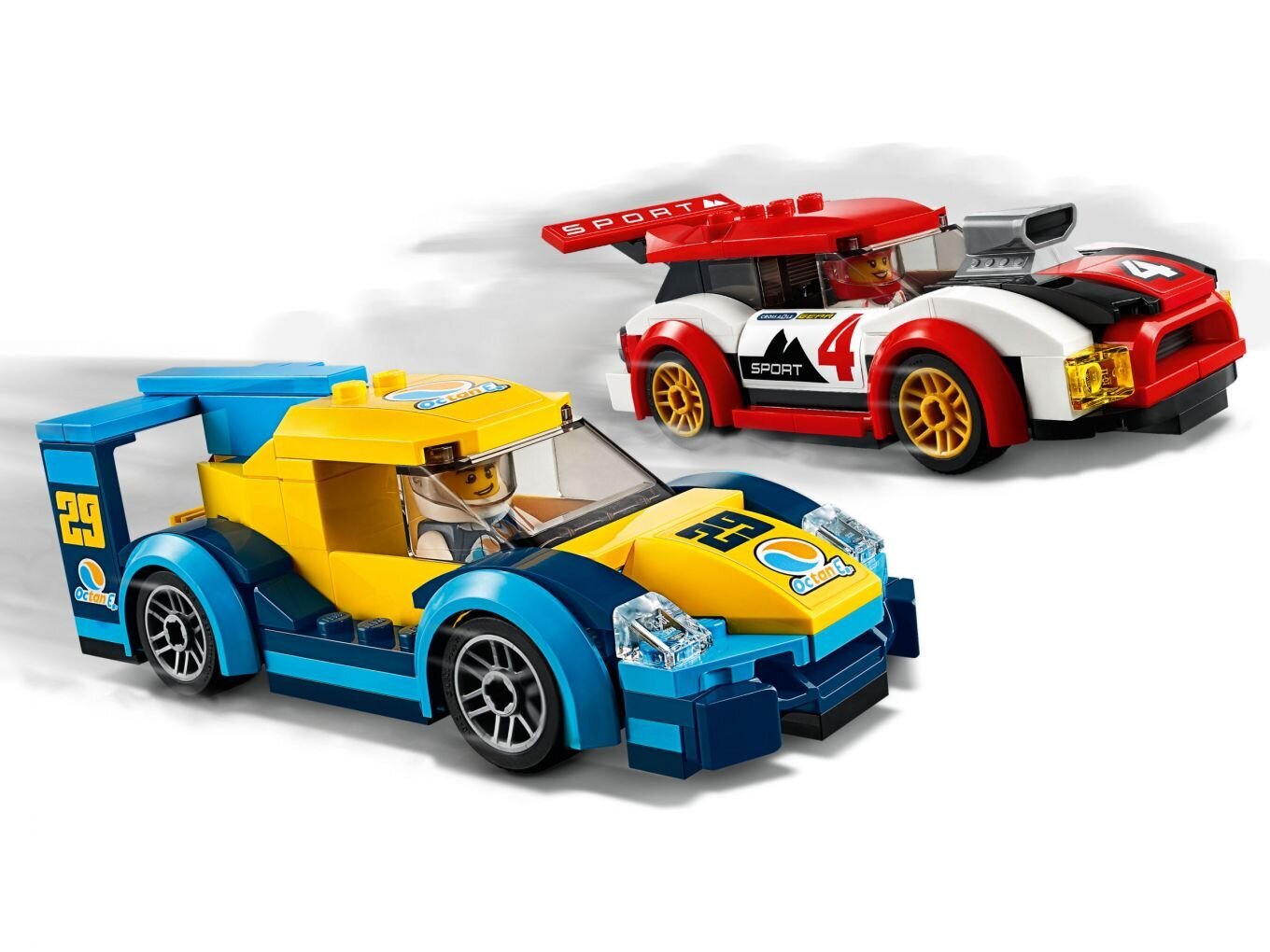 60256 LEGO® City Lenktyniniai automobiliai kaina ir informacija | Konstruktoriai ir kaladėlės | pigu.lt