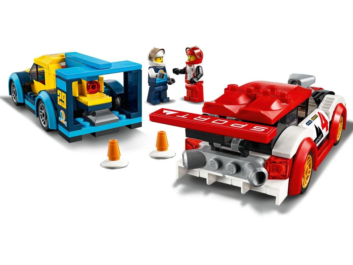 60256 LEGO® City Lenktyniniai automobiliai kaina ir informacija | Konstruktoriai ir kaladėlės | pigu.lt