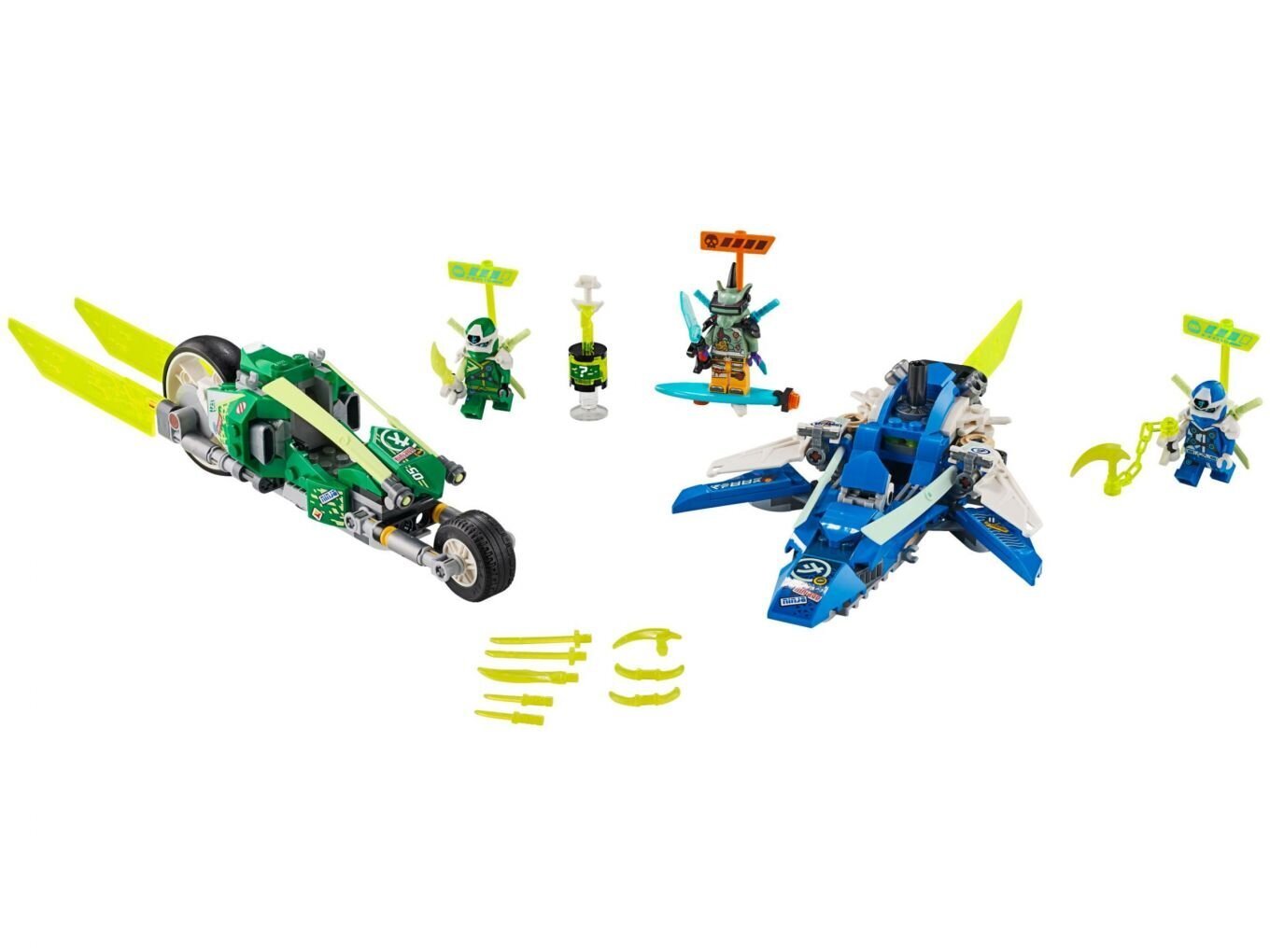 71709 LEGO® NINJAGO Jay ir Lloyd greitieji lenktynių automobiliai цена и информация | Konstruktoriai ir kaladėlės | pigu.lt