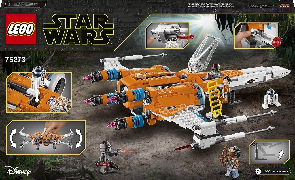 75273 LEGO® Star Wars Poe Dameron X-wing naikintuvas kaina ir informacija | Konstruktoriai ir kaladėlės | pigu.lt