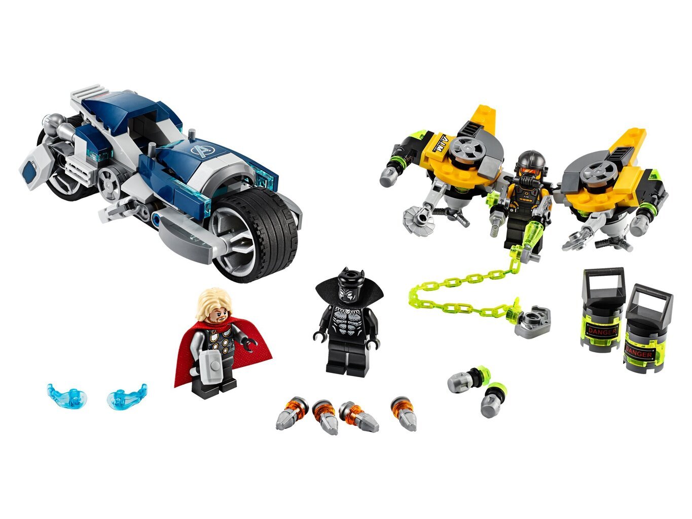 76142 LEGO® Super Heroes Keršytojų motociklo ataka kaina ir informacija | Konstruktoriai ir kaladėlės | pigu.lt