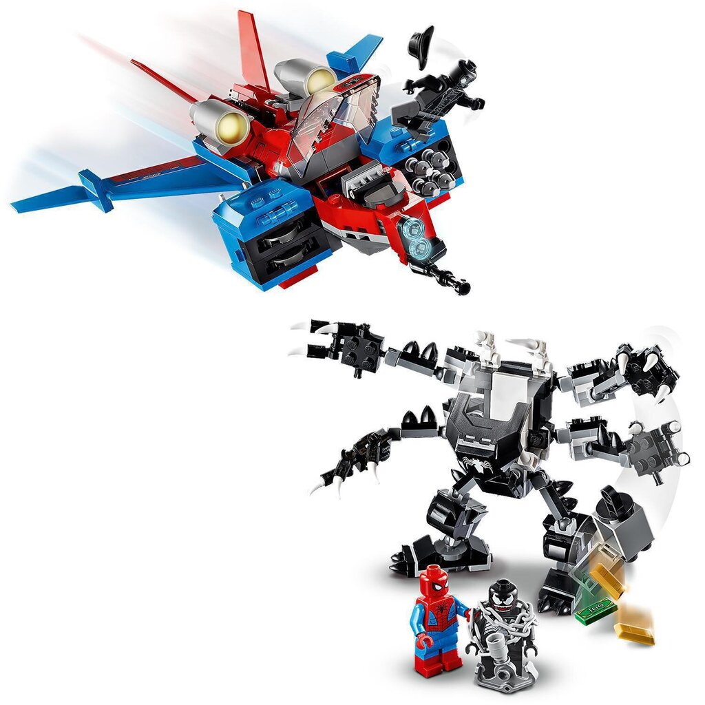 76150 LEGO® Marvel Super Heroes Spiderjet против робота Веном цена | pigu.lt