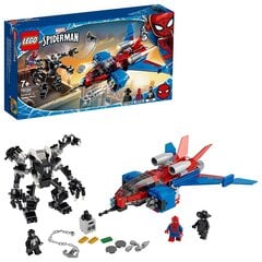 76150 LEGO® Super Heroes Spiderjet prieš Venomo robotą kaina ir informacija | Konstruktoriai ir kaladėlės | pigu.lt