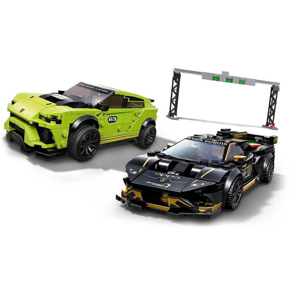 76899 LEGO® Speed Champions Lamborghini Urus ST-X ir Lamborghini Huracán Super Trofeo Evo kaina ir informacija | Konstruktoriai ir kaladėlės | pigu.lt