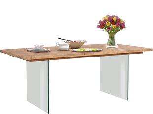 Stalas Notio Living Margaret 200, šviesiai rudas kaina ir informacija | Virtuvės ir valgomojo stalai, staliukai | pigu.lt