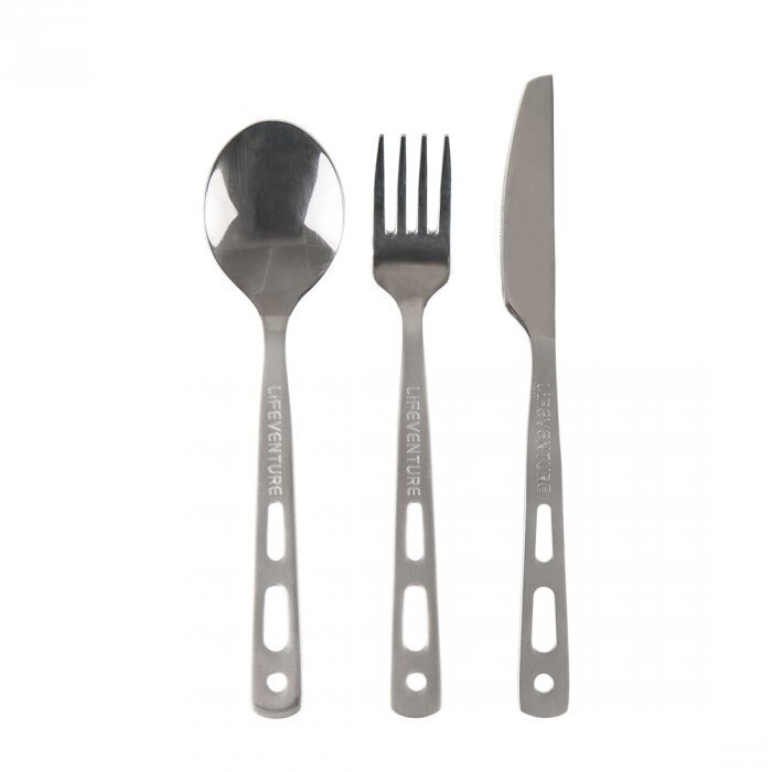 Valgymo įrankiai Lifeventure Camping Cutlery Set kaina ir informacija | Turistiniai katiliukai, indai, įrankiai | pigu.lt