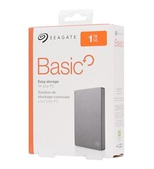 Seagate Basic, 2.5'', 1TB, USB 3.0 kaina ir informacija | Išoriniai kietieji diskai (SSD, HDD) | pigu.lt
