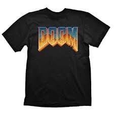 Doom Classic Logo L, juodi kaina ir informacija | Žaidėjų atributika | pigu.lt