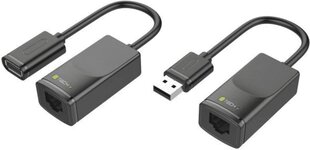 USB-удлинитель Techly, удлиняющий до 60 м через сетевой кабель RJ45 цена и информация | Адаптеры, USB-разветвители | pigu.lt