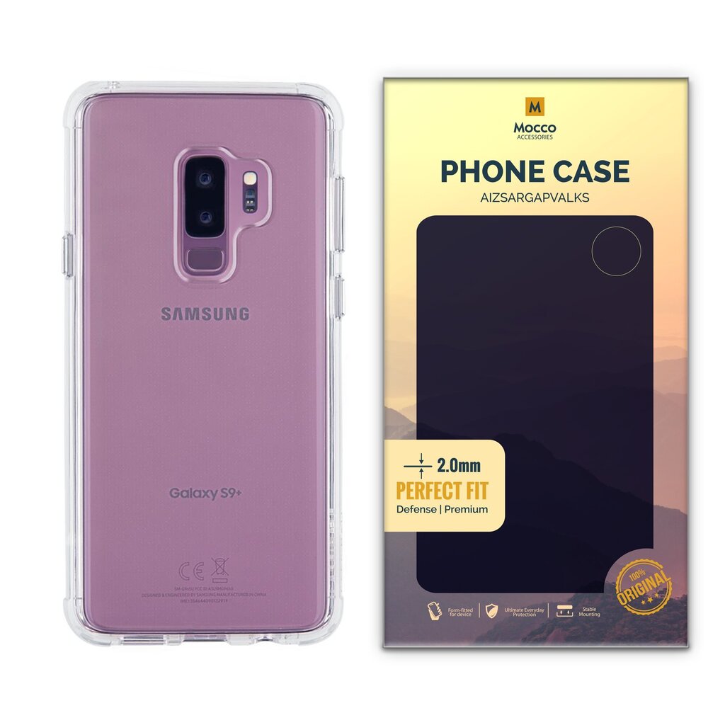 Mocco Original Nugarėlė 2mm telefonui Samsung G965 Galaxy S9 Plus, Skaidri (EU Blister) цена и информация | Telefono dėklai | pigu.lt