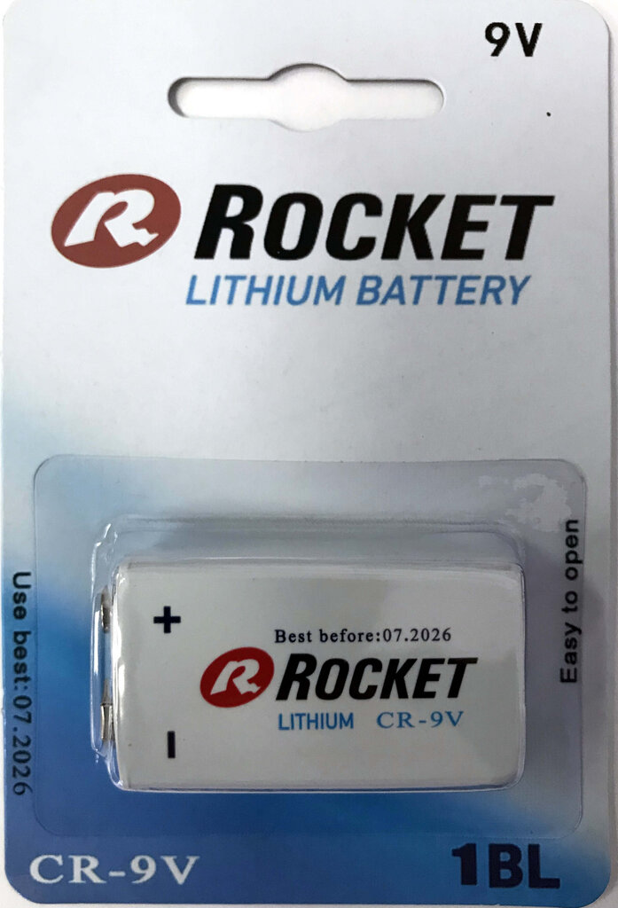 Rocket Lithium 9V baterija, 1 vnt. цена и информация | Elementai | pigu.lt