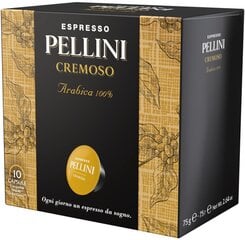 Pellini Cremoso Espresso, 10 кофейных капсул цена и информация | Кофе, какао | pigu.lt