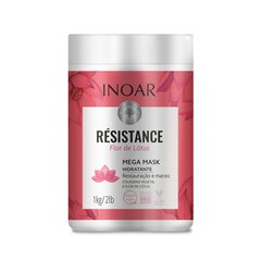 Gaivinti plaukų kaukė INOAR Resistance Flor de Lotus 1000 g kaina ir informacija | Priemonės plaukų stiprinimui | pigu.lt