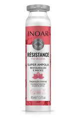 Plaukų elastingumą gerinanti ampulė Inoar Resistance Flor de Lotus Ampola, 45 ml цена и информация | Средства для укрепления волос | pigu.lt