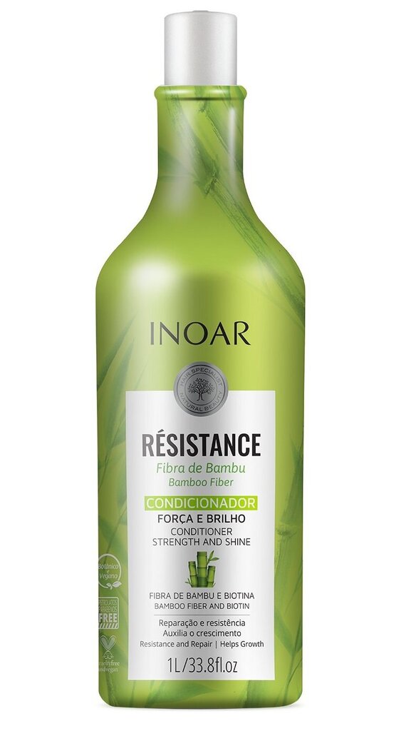 Stiprinantis ir blizgesio suteikiantis kondicionierius Inoar Resistance Fibra de Bambu, 1000 ml цена и информация | Balzamai, kondicionieriai | pigu.lt