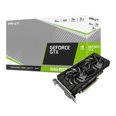 PNY Видеокарта GeForce GTX1660 SUPER 6GB VCG16606SDFPPB цена и информация | Видеокарты (GPU) | pigu.lt