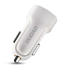 Автомобильный комплект Dudao 2x зарядное устройство USB 2.4A + кабель 3в1 Lightning / Type C / micro USB, белый (R7) цена и информация | Зарядные устройства для телефонов | pigu.lt