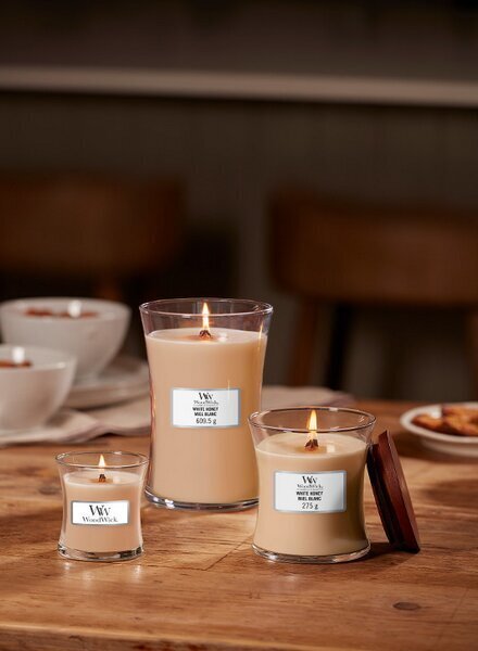 WoodWick kvapioji žvakė White Honey, 275 g цена и информация | Žvakės, Žvakidės | pigu.lt