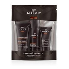 Kosmetikos rinkinys vyrams Nuxe Men Discovery Offer: skutimosi želė 35 ml + dušo želė 30 ml + drėkinamasis veido gelis 15 ml kaina ir informacija | Skutimosi priemonės ir kosmetika | pigu.lt