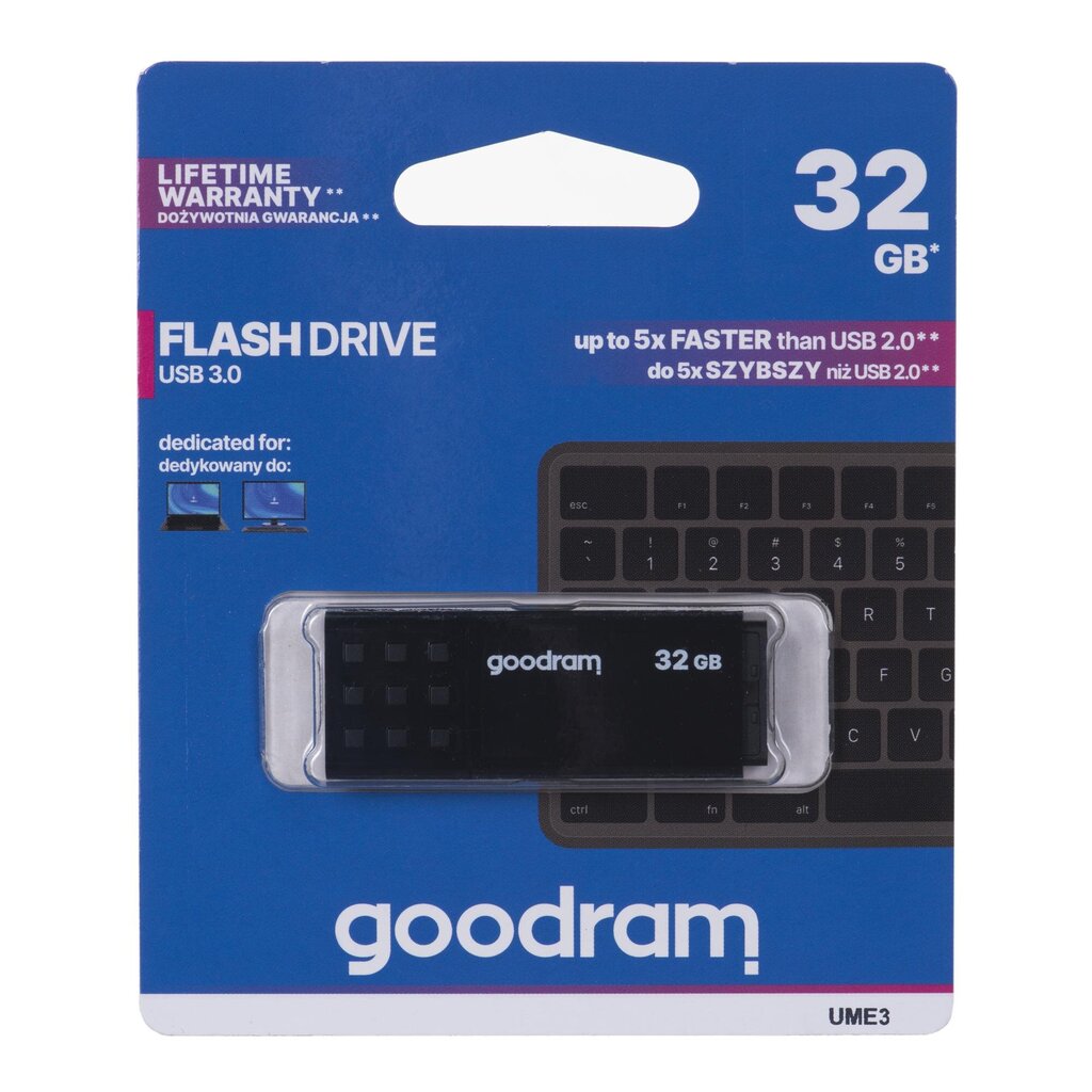 GoodRam UME3 32GB Usb 3.0 kaina ir informacija | USB laikmenos | pigu.lt