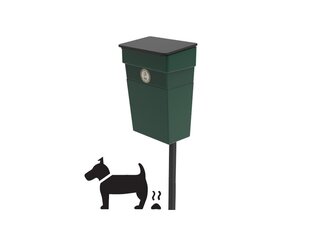 Прямоугольный мусорный бак для собачьих экскрементов, 30 л, зеленый цена и информация | Мусорные баки | pigu.lt
