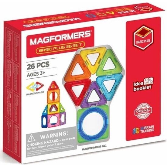 Magnetinis konstruktorius Magformers Basic Plus, 26 d. kaina ir informacija | Konstruktoriai ir kaladėlės | pigu.lt