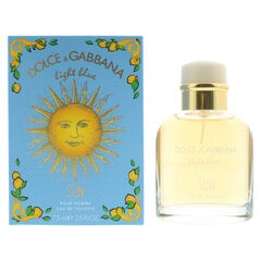 Туалетная вода Dolce & Gabbana Light Blue Sun Pour Homme EDT для мужчин 75 мл цена и информация | Мужские духи | pigu.lt