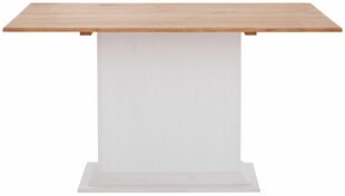 Стол Notio Living Silas, белый/коричневый цена и информация | Кухонные и обеденные столы | pigu.lt