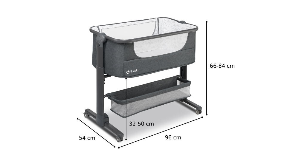 Lovytė 3in1 Lionelo Timon 3in1, Graphite kaina ir informacija | Maniežai vaikams | pigu.lt