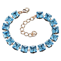 Apyrankė moterims DiamondSky Princess Aquamarine Blue su Swarovski kristalais kaina ir informacija | Apyrankės moterims | pigu.lt