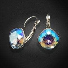 Auskarai moterims DiamondSky Glare IV R (Light Sapphire Shimmer) su Swarovski kristalais kaina ir informacija | Auskarai | pigu.lt