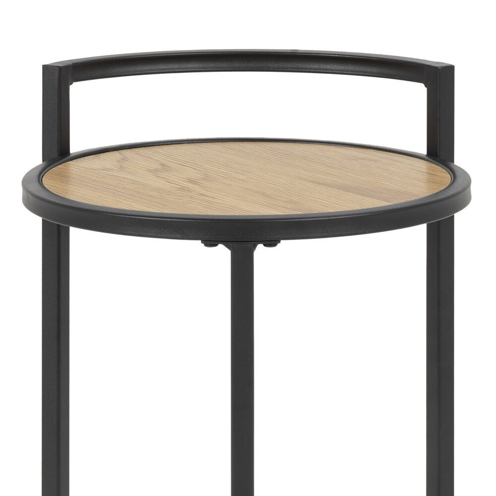Kavos staliukas Selsey Krapina, 33x65 cm, rudas/juodas kaina ir informacija | Kavos staliukai | pigu.lt