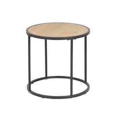 Kavos staliukas Selsey Krapina, 45x43 cm, rudas/juodas kaina ir informacija | Kavos staliukai | pigu.lt