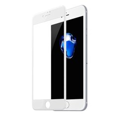 Защитное стекло - IPhone 7 Plus / 8 Plus - Белое цена и информация | Защитные пленки для телефонов | pigu.lt