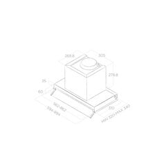 Elica BOXIN IX/A/90 kaina ir informacija | Elica Virtuvės technika | pigu.lt