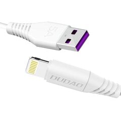 Dudao USB / Lightning fasst charging data cable 5A 1m white (L2L 1m white) цена и информация | Кабели для телефонов | pigu.lt