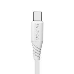 Dudao USB / USB C tipo greito įkrovimo duomenų kabelis 5A 1m, L2T, baltas kaina ir informacija | Laidai telefonams | pigu.lt