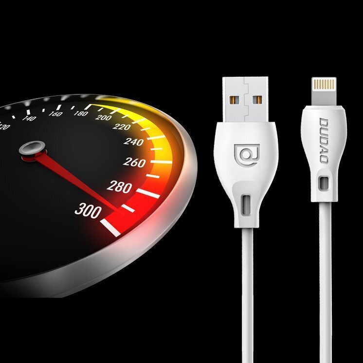 Jungiamasis laidas Dudao USB / Lightning 2.1A kabelis 2m baltas, L4L 2m, baltas цена и информация | Laidai telefonams | pigu.lt