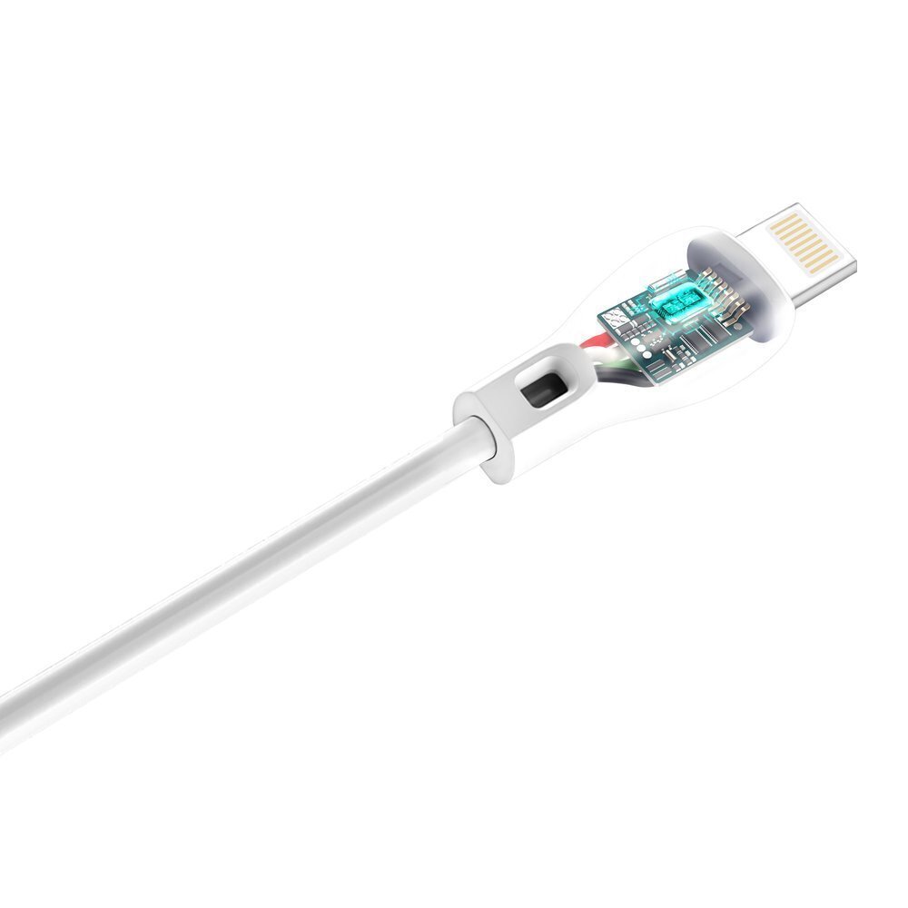 Jungiamasis laidas Dudao USB / Lightning 2.1A kabelis 2m baltas, L4L 2m, baltas цена и информация | Laidai telefonams | pigu.lt