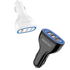 Универсальное автомобильное зарядное устройство Dudao 3x USB Quick Charge 3.0 QC3.0 2.4A 18Вт, белое (R7S) цена и информация | Зарядные устройства для телефонов | pigu.lt