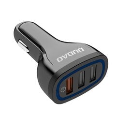 Универсальное автомобильное зарядное устройство Dudao 3x USB Quick Charge 3.0 QC3.0 2.4A 18Вт, белое (R7S) цена и информация | Зарядные устройства для телефонов | pigu.lt